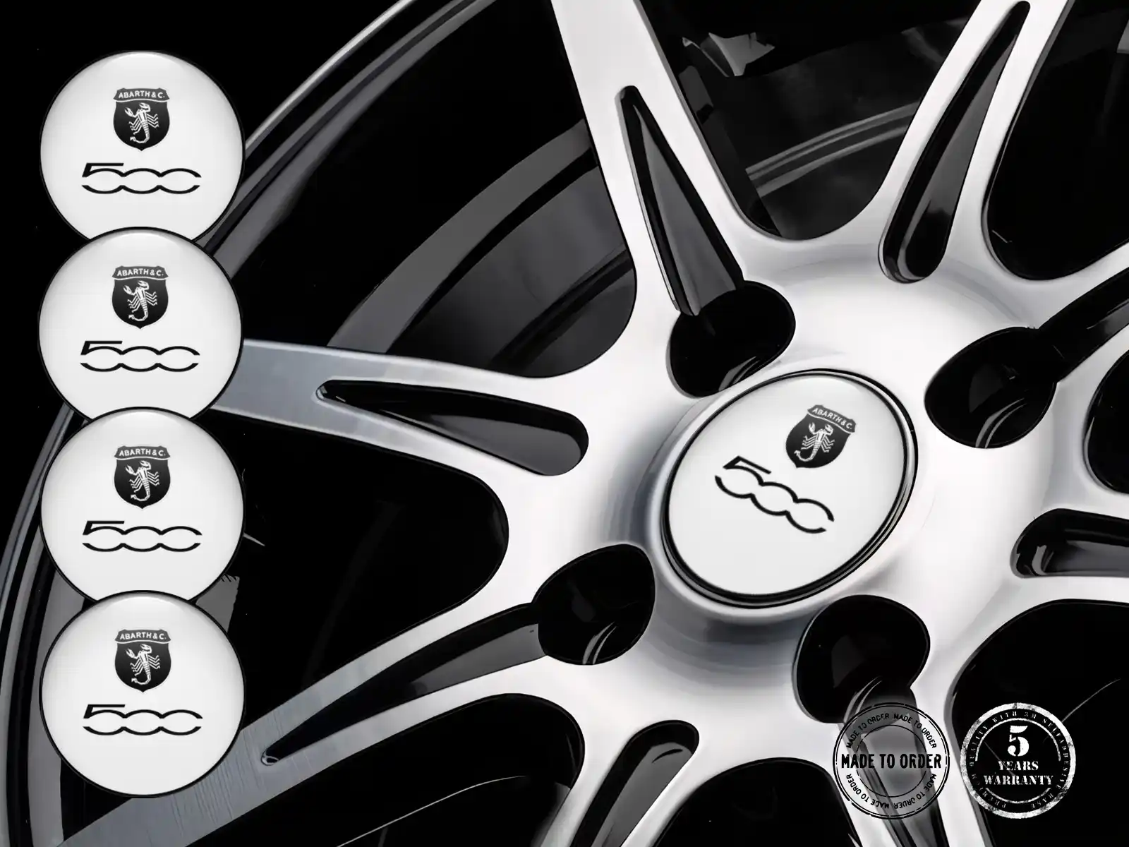 Fiat Abarth Dome Sticker Ausgabe Hochwertige Auto-Labels